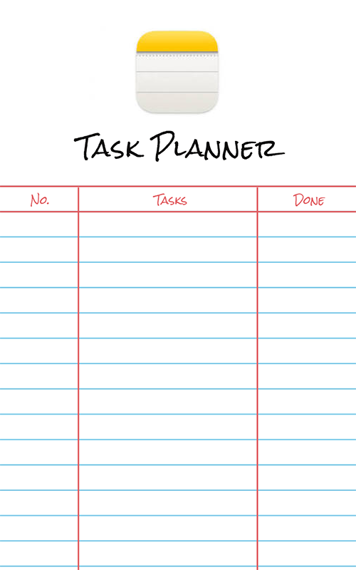 Task Planner of Notes